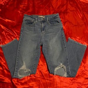 Levi’s high rise straight crop
